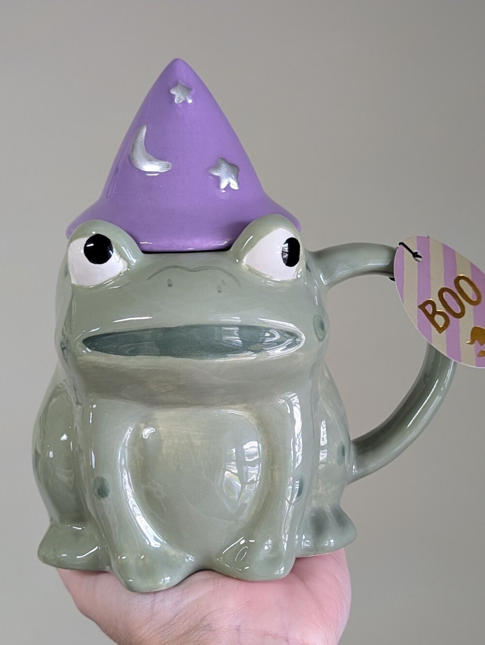 Sculpted Witchy Frog Halloween Topper Mug 🧙🐸